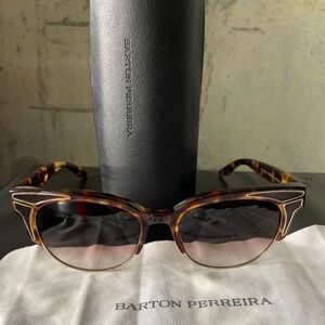 Barton Perreira Fortuna tortoise gold Cat Eye Sunglasses - w/ cloth & case